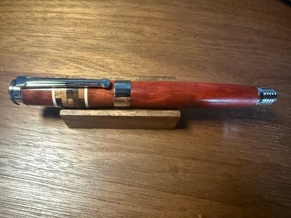 Handcrafted Redheart Segmented Rollerball Pen
