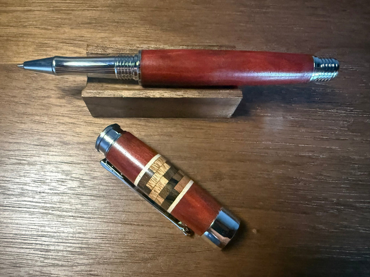 Handcrafted Redheart Segmented Rollerball Pen
