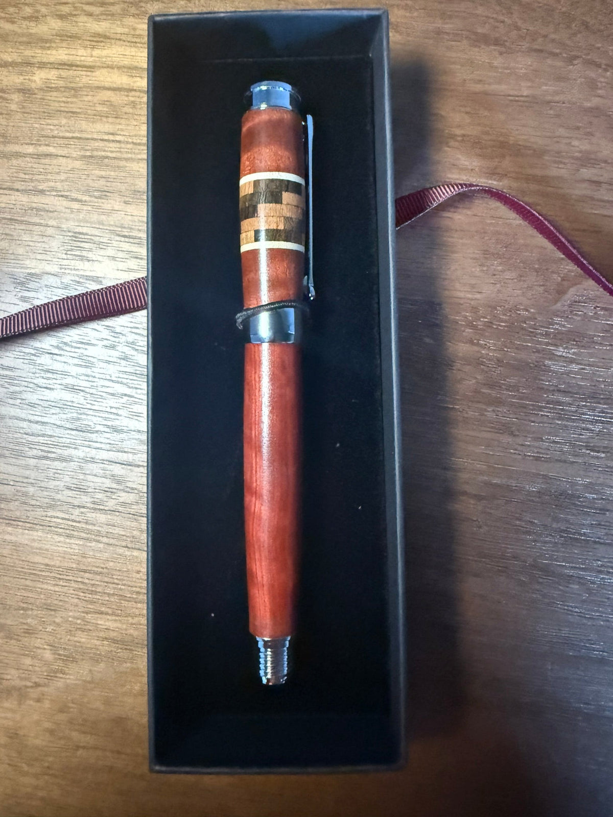 Handcrafted Redheart Segmented Rollerball Pen